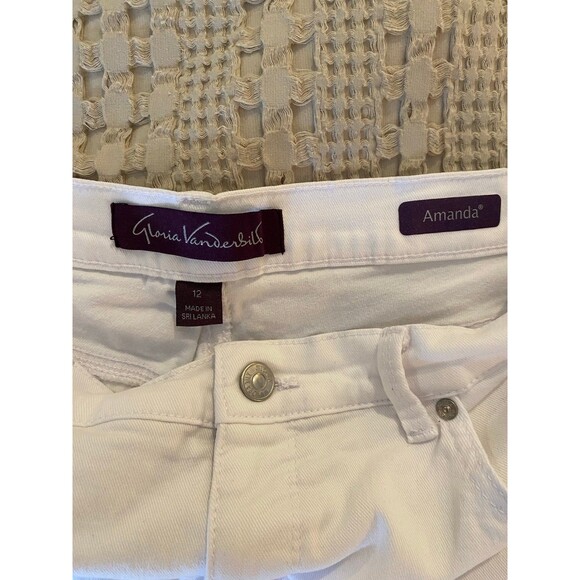 Gloria Vanderbilt Amanda Womens White Comfortable Size 12 Casual Summer Jeans - Picture 5 of 7